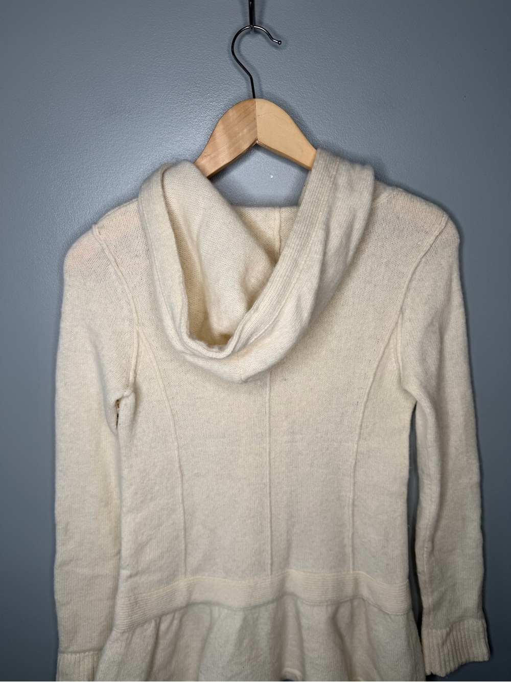 Free People 100% Wool Peplum Full Zip Hoodie - Picture 6 of 10